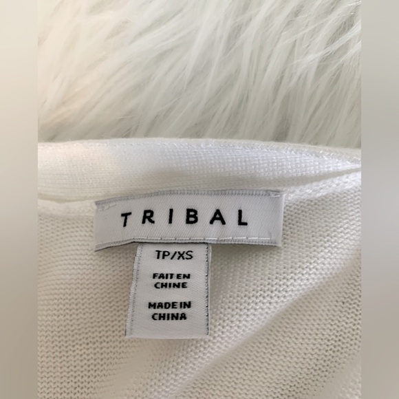 Tribal White light knit Cardigan - Picture 3 of 6